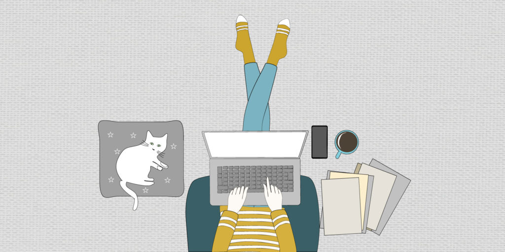 image that illustrates tips for going full-time freelancing